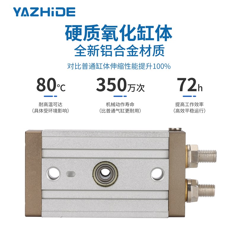 齿轮齿条式摆台旋转气缸MSQB MSQA 10 20 30 50 70 100 200 L H A