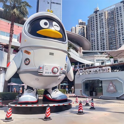 玻璃钢雕塑定制厂家卡通人物不锈钢雕塑大型商场摆件户外商业美陈
