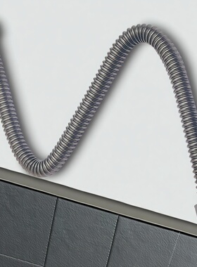 波纹管进水管304不锈钢加厚热水器马桶专用链接管枪灰色4分上水管