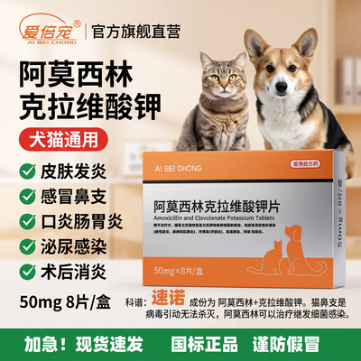 狗狗猫咪用阿莫西林克拉维酸钾片