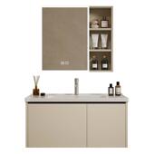 陶瓷一体洗手盆卫浴浴室柜洗手盆柜洗漱台盆柜组合蜂窝铝