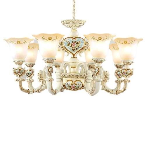 欧式吊灯树脂温馨客厅大吊灯简欧式复古餐厅灯家用大气个性卧室灯