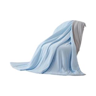 新款纯色双拼夏被夏凉被空调被午睡薄被子盖被单双人夏被透气冰丝