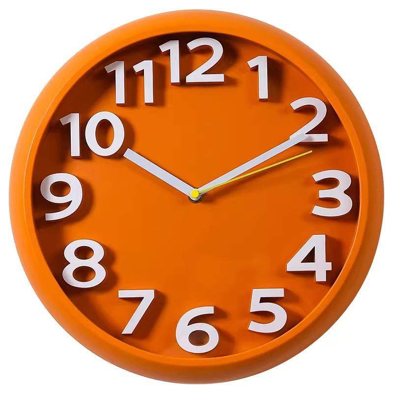 现代简约时尚挂钟家用客厅挂墙壁钟北欧石英钟静音卧室钟表墙贴钟