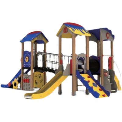 儿木童户外大不型质架攀爬网锈钢滑梯幼儿园小区公园实木游乐4634