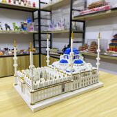 微颗粒积拼插玩具建筑模型系列052 07166519城堡076巴黎圣母院