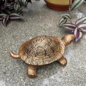 带盖子烟灰缸办公家装 自动灭烟隐藏式 创意怀旧全铸铁乌龟烟缸个性