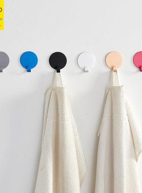 MIOSIO挂钩强力黏胶墙壁黏贴钩子门后太空铝衣帽钩壁挂玄关挂勾