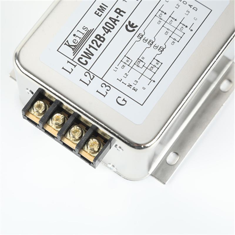 台湾KEILS电源滤波器220V端子台CW12B-30A/40A/10A-R三相三线380V