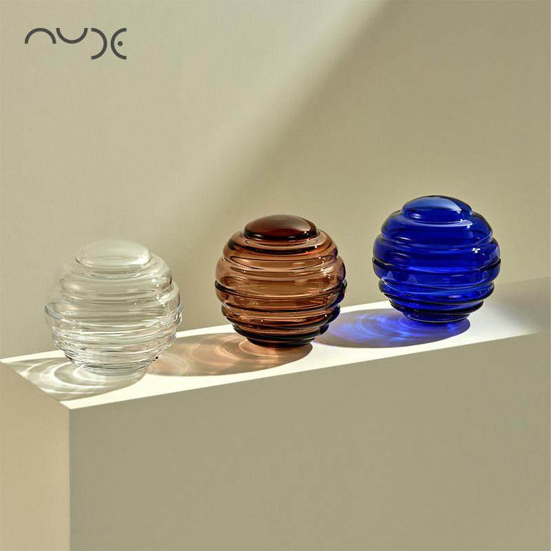 土耳其Nude鸟巢无铅水晶玻璃罐球形糖果饰品收纳储物盒创意摆件