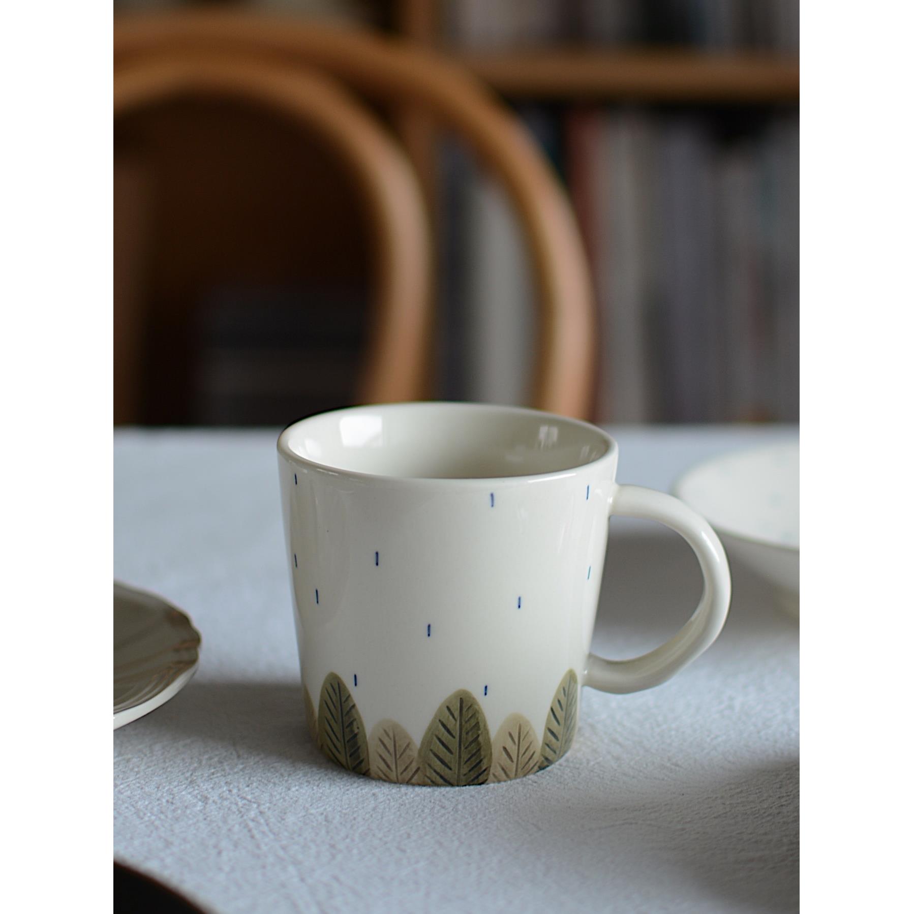 收集时光 Camus say雨天小树杯 陶瓷咖啡杯 牛奶杯 日常水杯 包邮