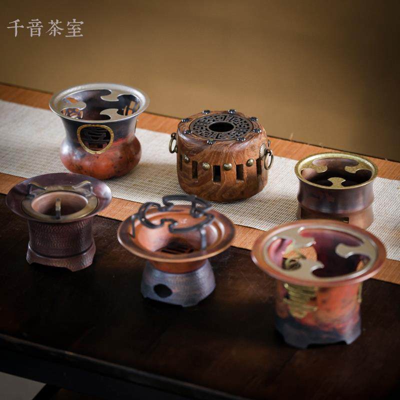 【春喜铜 锤纹煮茶炉】手工铜器锤纹温茶炉酒精炉围炉煮茶煮茶器