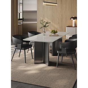 家用长方形轻奢高端小户型天然大理石奢石餐桌 大理石餐桌2025新款