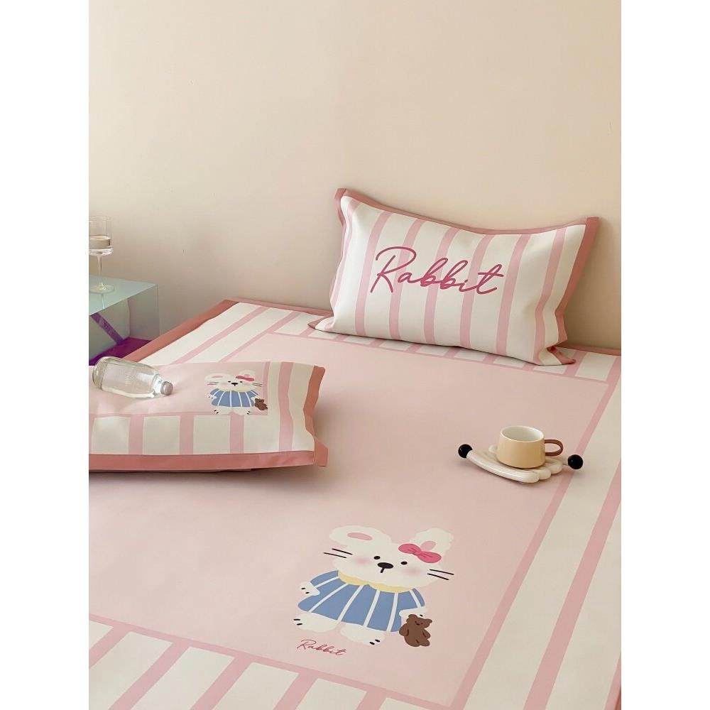 兔子小姐 ｜儿童可水洗冰丝凉席夏季抗菌A类凉席三件套软席子床笠,床上用品,冰丝席,淘宝优惠券,粉丝福利购,淘宝优惠卷