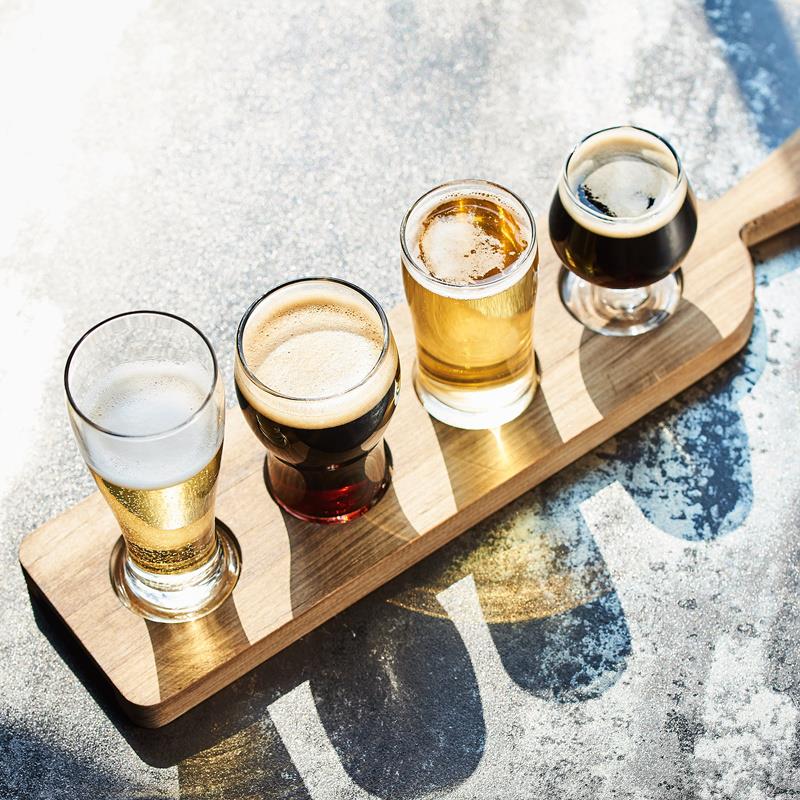 酒吧专用个性啤酒杯一托4杯套装家用精酿啤酒杯子玻璃品鉴酒杯