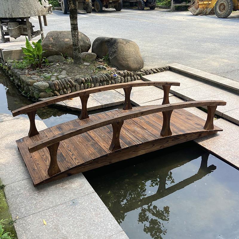 景观小木桥户外防腐木拱桥庭院风景区七夕鹊桥实木田园覆古装饰木