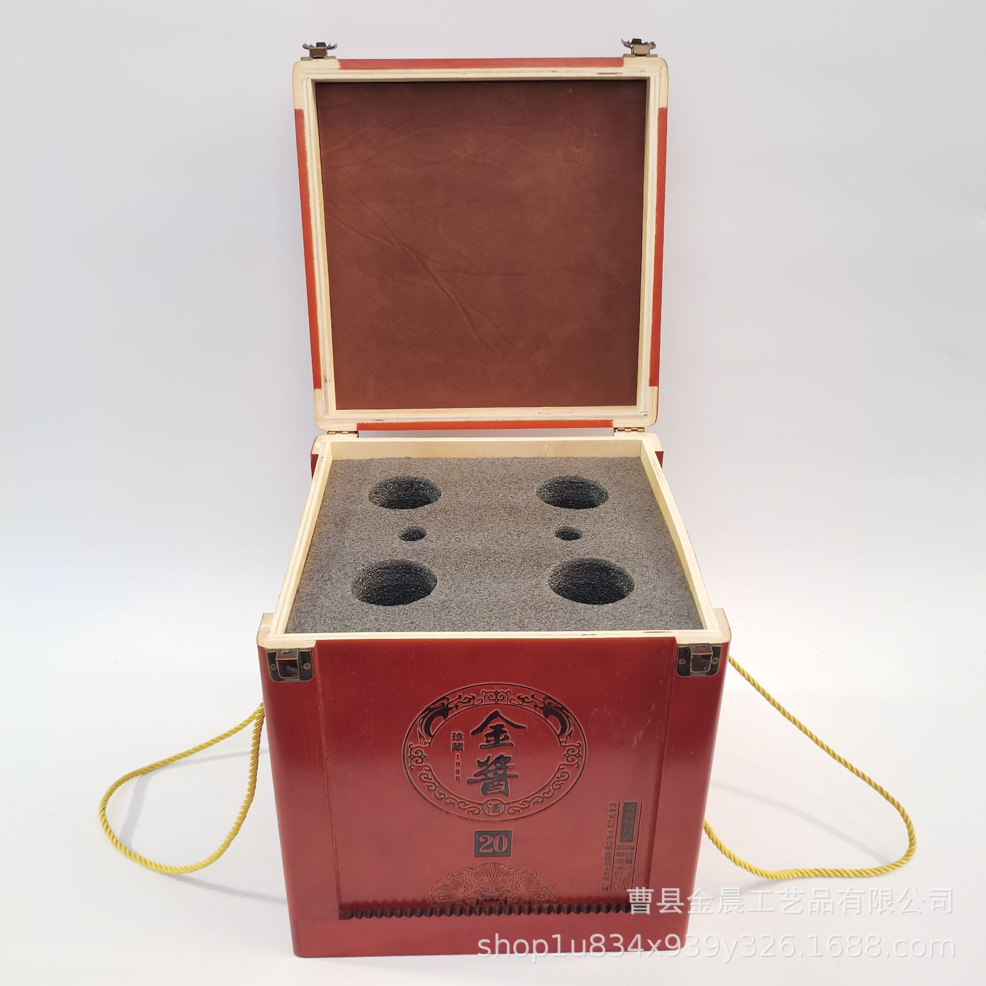 木质复古白酒包装盒四支装酒盒白酒箱厂家可加工批发
