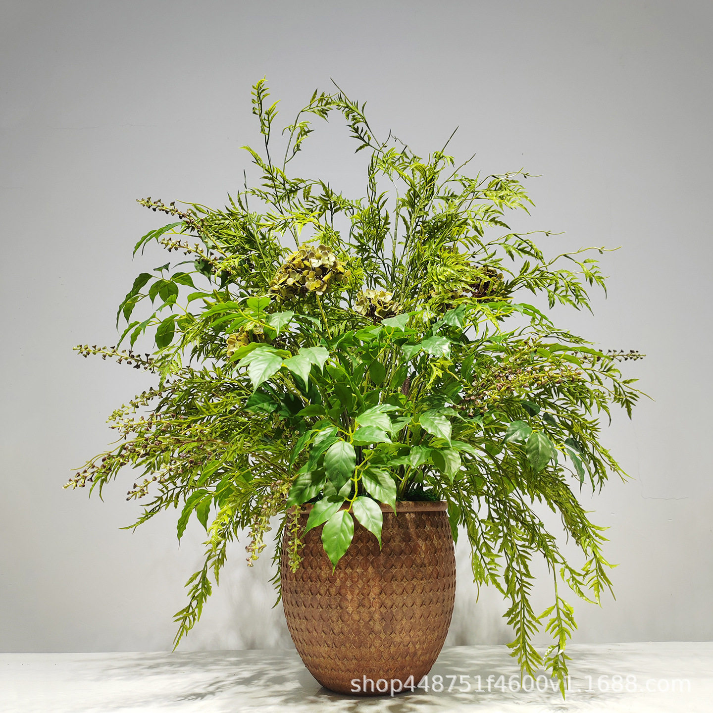 现代花艺室内桌面插花售楼处商场家居软装陈设装饰摆件仿真花绿植