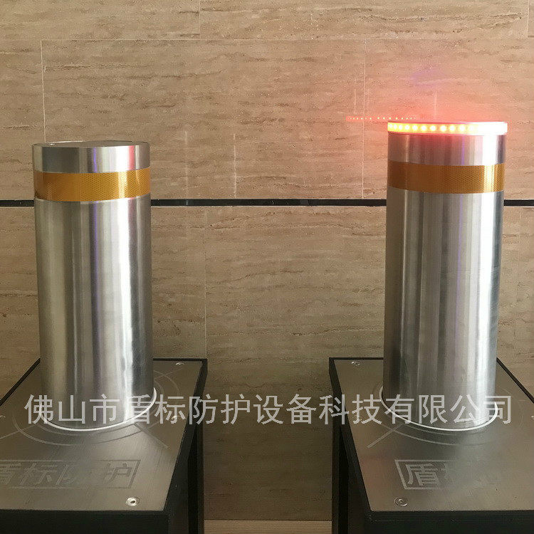 盾标防护智能伸缩警示隔离桩监狱学校防撞自动液压升降柱浅埋路挡