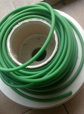 PU园形传动皮带绿色粗面输送带光面橙色传送带O型槽圆带轮运输带