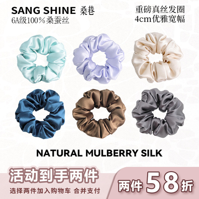 桑巷sangshine小众设计100%真丝4cm发圈桑蚕丝护发大肠发圈19姆米