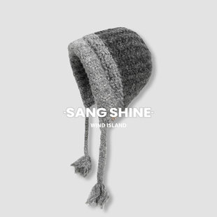 桑巷风屿羊毛混纺巴拉克法帽冬季户外防寒保暖帽子女士冬2025新款