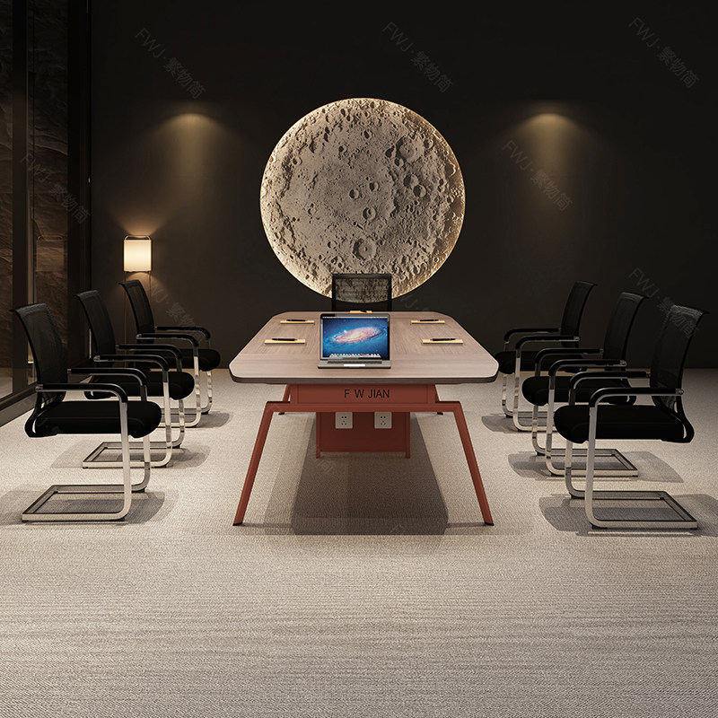 会议桌长桌简约现代大型办公长条桌培训接待洽谈桌会议室桌椅组合