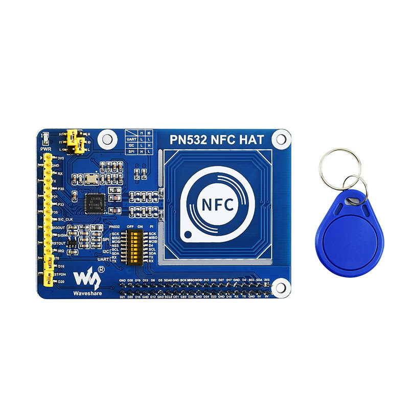 微雪 树莓派 NFC扩展板 PN532/RFID 近场通信 模块 门禁 读写卡器