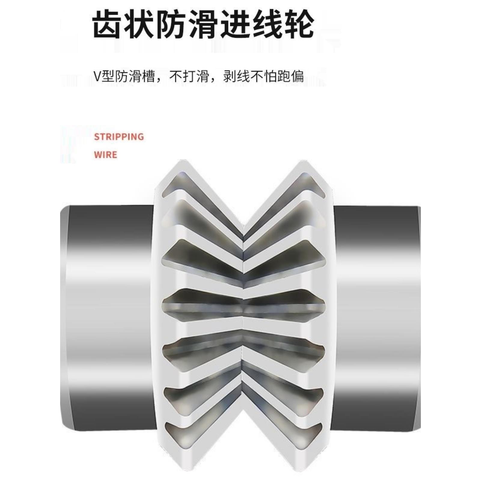 剥线机配件通用防滑齿轮v型滑轮滚轮过线进线轮剥线机器配件
