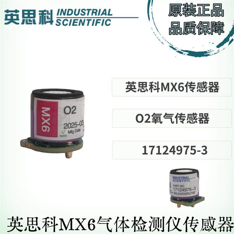 英思科氧气传感器MX6气体检测仪原装配件氧气O2传感器17124975-3