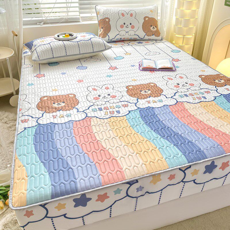 儿童卡通A类乳胶凉席床笠夏季冰丝床罩单件90x190cm单人床套定制