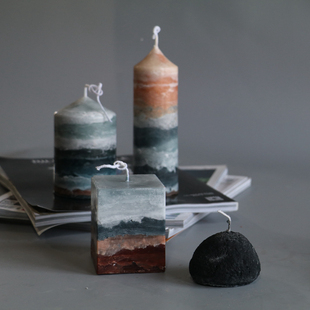 精选Time pharmacy  荒原之秋 手作 侘寂风油画蜡烛 进口香氛天然