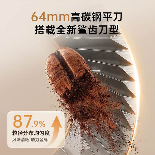 KIHAL/起好咖啡磨豆机家用电动定量意式等离子商用64mm平刀研磨机