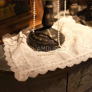精选法式刺绣布艺西餐垫少女蕾丝花边桌布盖布杯垫盖巾氛围拍照道