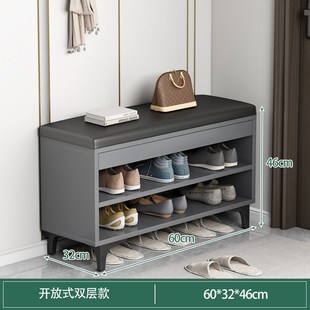 鞋 架子家用门口收纳神器入户换鞋 凳D多层可坐式 楼道进门后室内鞋