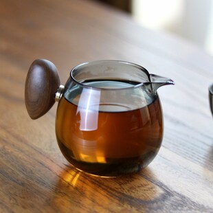 木把防烫耐热泡茶过m滤公杯家用简约茶具配件茶海分茶器玻璃公道