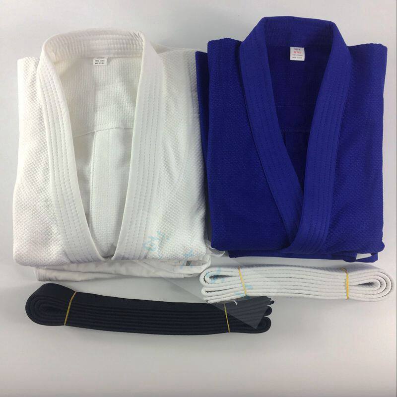 专业比赛使用柔道服 训练服 竹节纹纯棉 白蓝道服柔术 成人儿之新