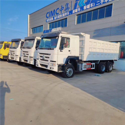 跨境出口重汽豪沃后翻自卸车后八轮翻斗车自卸重型卡车