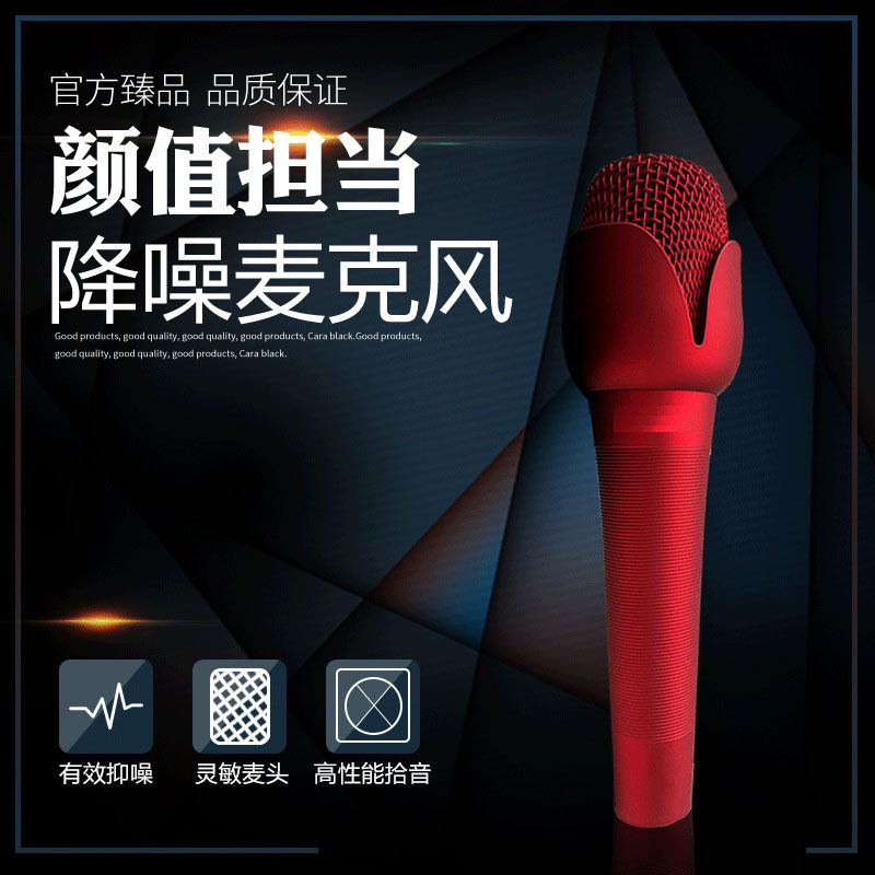室外玫瑰花瓣麦克风动圈麦有线话筒抗噪声卡配套直播设备可接音箱