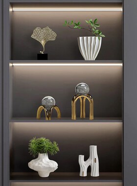 极简意式轻奢高档客厅酒柜摆件家居装饰I品创意酒店样板间软装摆