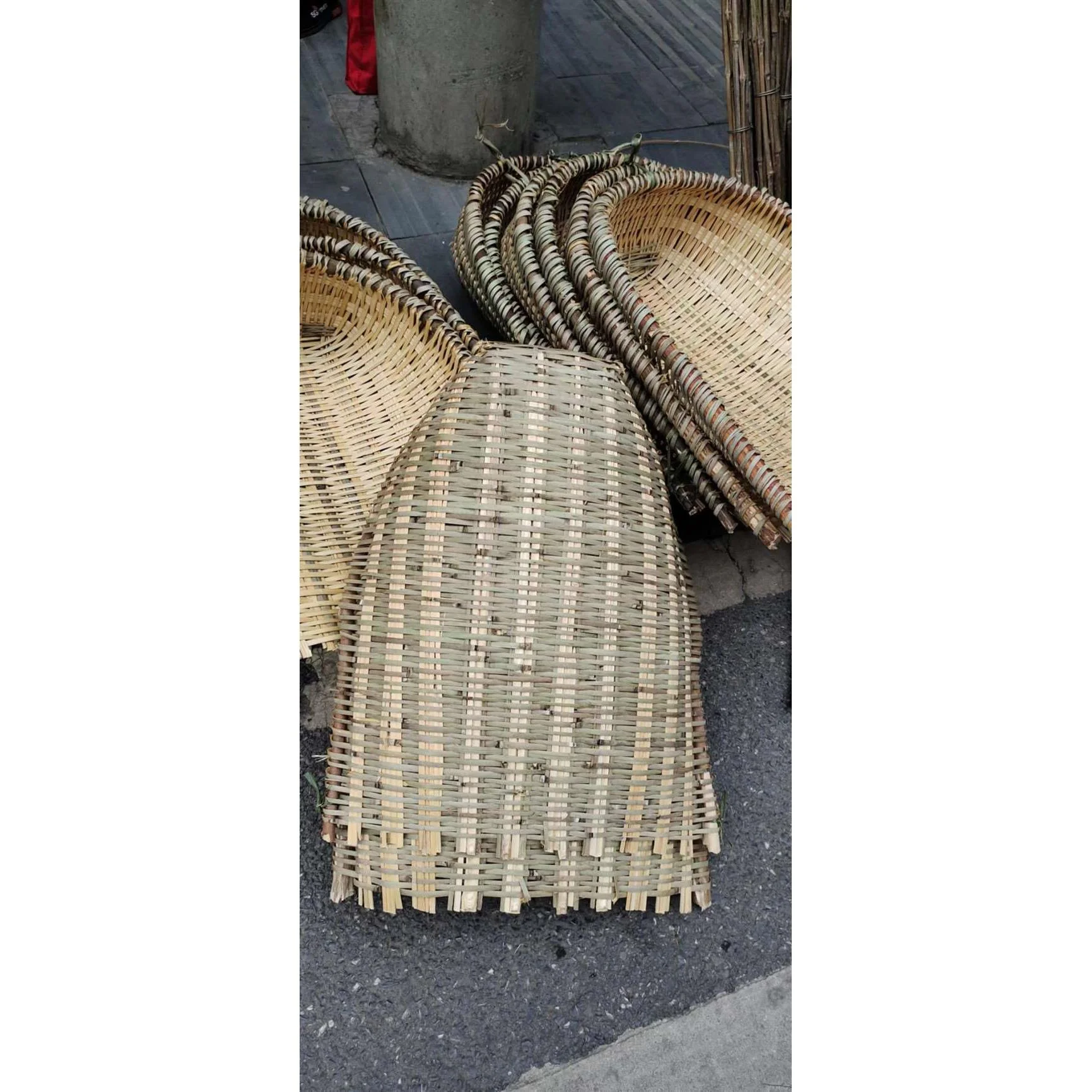 竹编开口铲防洪箢篼箢箕粪箕坑篼撮戳畚箕箕箕簸箕挑泥挑石头新品