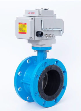 D941X-16 电动法兰蝶阀球磨铸铁不锈钢板 DN50 65 80 100 125 150