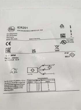 易福门接近开关IER201 IER200 IER202 IER203 IER204 IER205现货
