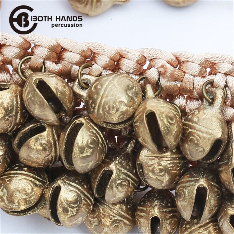 精选BH卡宏箱鼓非洲鼓手鼓脚铃腿铃印度舞伴奏打节奏铃串铜铃卡洪