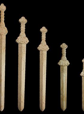 新款桃木天师剑实木雕刻一体北斗七星剑桃木剑五行八卦剑