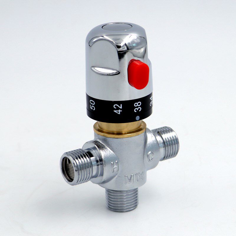 康斯拓普全自动恒温热水器混水阀太阳能恒温阀全铜明装控温调温阀