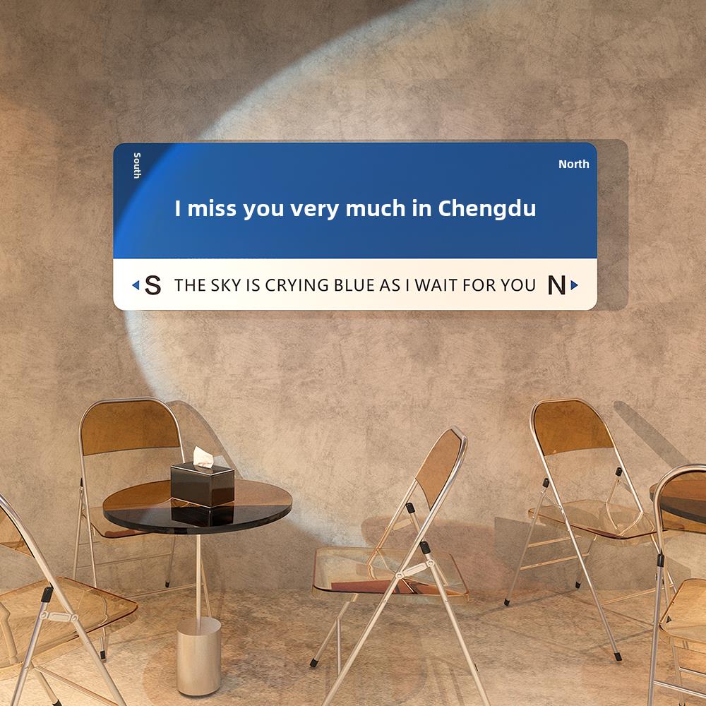 网红签到背景照片区路牌定制我想你立体墙面贴纸店墙面装饰布局