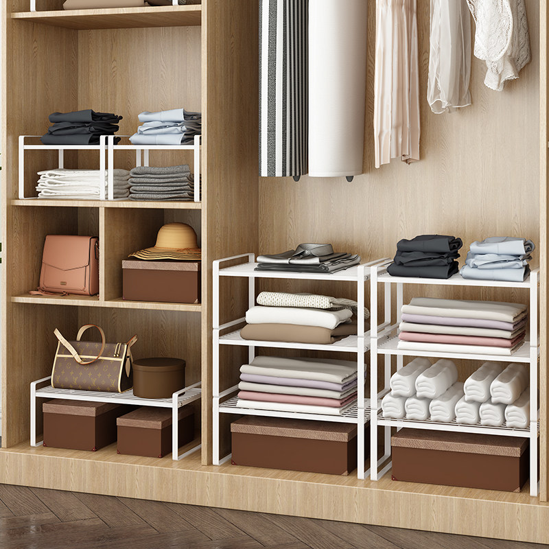 速发衣柜分层隔板架物置柜子收纳分柜断板橱隔内分层架神器鞋柜里