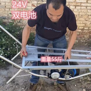 电动鸡公车农用独轮车电动手推车小型机动电动推车上坡带刹车推车