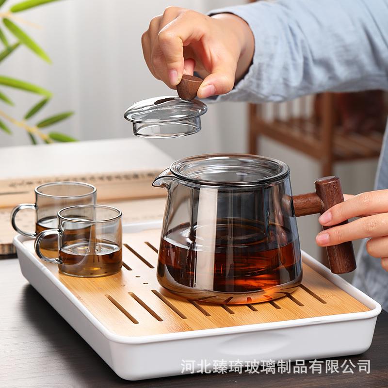 煮茶壶耐热玻璃茶壶单壶家用办公室茶水分离煮茶器电陶炉煮泡茶壶